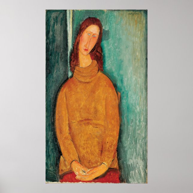 Modigliani - Jeanne Hebuterne In A Yellow Jumper Poster (Front)