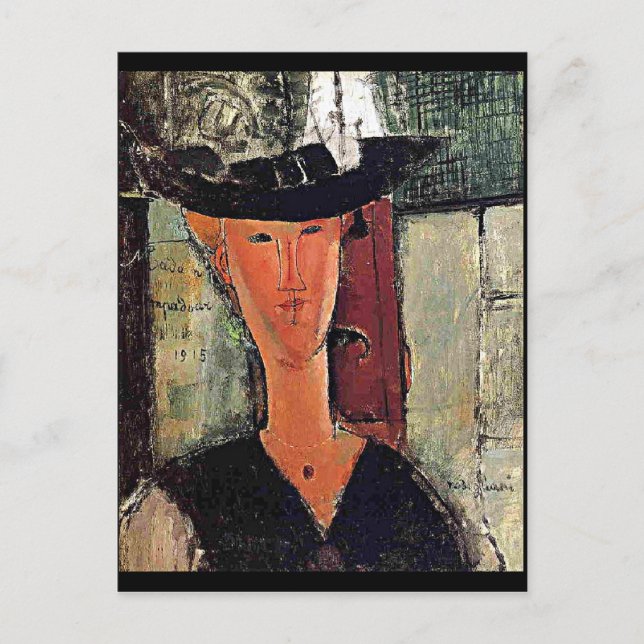 Modigliani - Madame Pompadour portrait Postcard (Front)