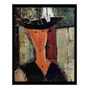 Modigliani - Madame Pompadour portrait Poster