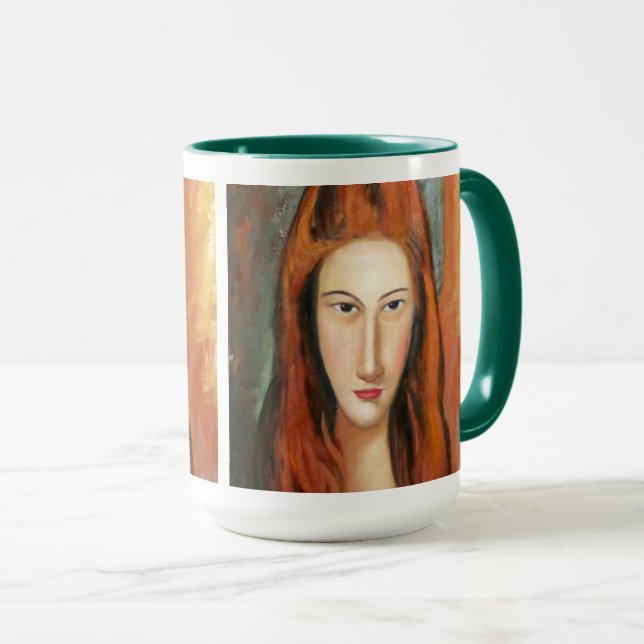 Modigliani - Portrait de Jeanne Hebuterne Mug (Devant droit)
