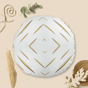 Modish Fabric Slits Round Pillow