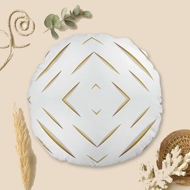 Modish Fabric Slits Round Pillow (Creator Uploaded)