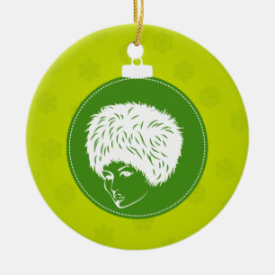 Modish Lime Christmas Ceramic Ornament