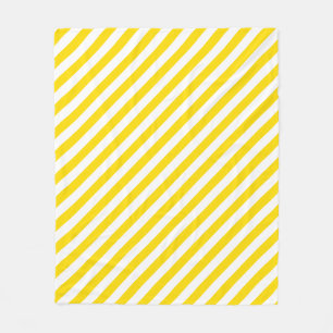 Modish Yellow White Stripes Elegant Template Fleece Blanket