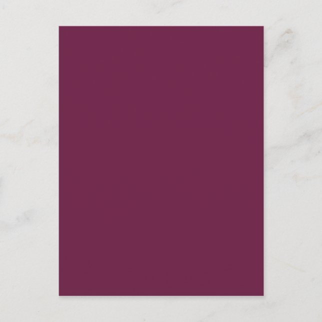 Modishly Masterful Maroon Colour Postcard (Front)