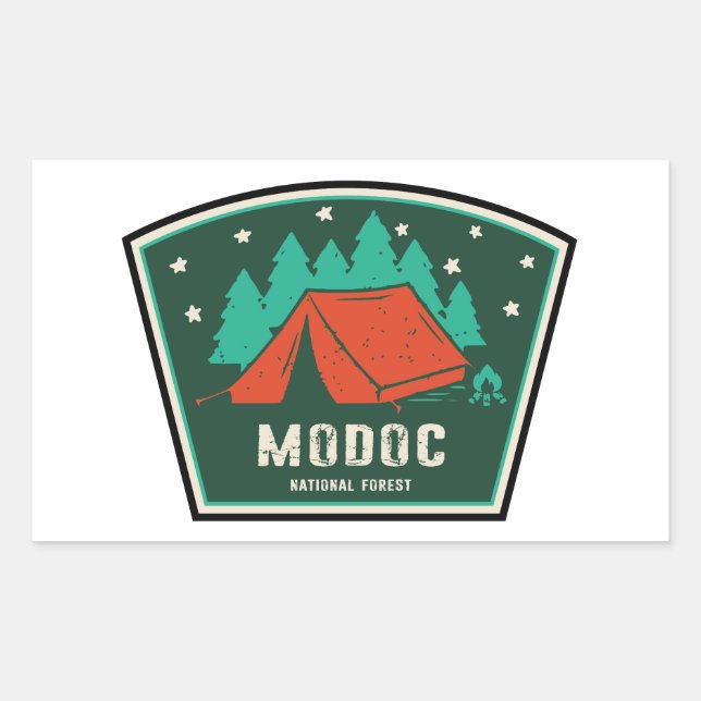Modoc National Forest Camping Sticker (Front)