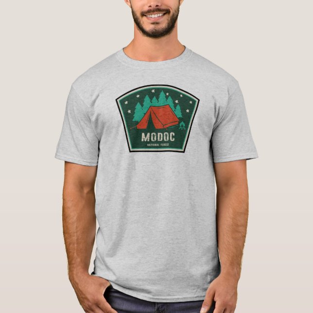 Modoc National Forest Camping T-Shirt (Front)