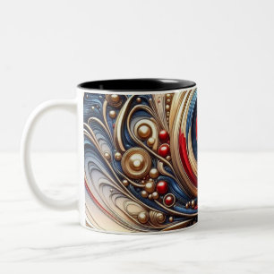 Modren Abstract Two-Tone Coffee Mug