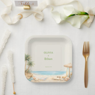 Modren Aesthetic Beech soft Stylis customize Paper Plate