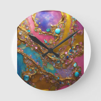 modren art design round clock