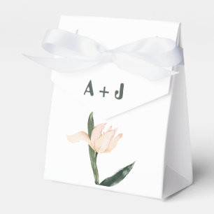 Modren blush pink floral favor box