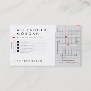 Modular Grid System Architect Business Card