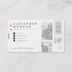 Modular Grid System Architect Business Card