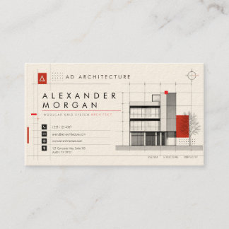 Modular Grid System Architect Business Card