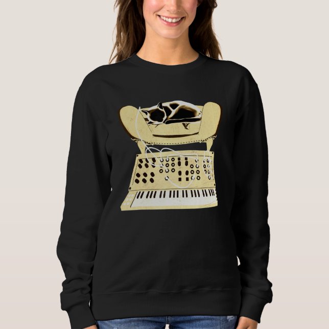 Modular Synthesizer Cat Sweatshirt (Front)
