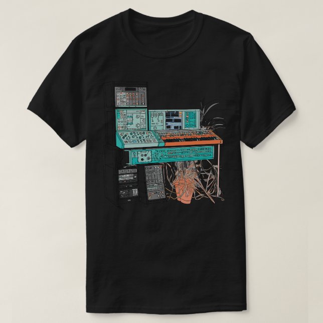 Modular Synthesizer Fan Design T-Shirt (Design Front)