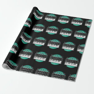 Modular Synthesizer Japanese Keyboard Vintage Wrapping Paper