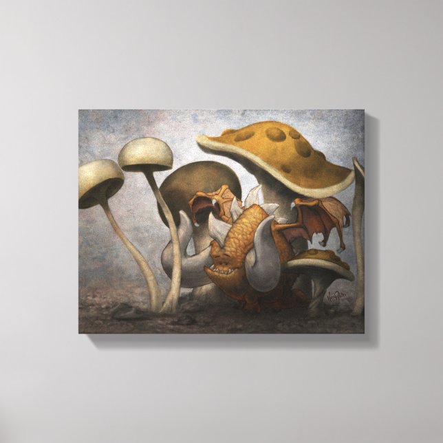 Moe the Mushroom Dragon Canvas Print (Front)