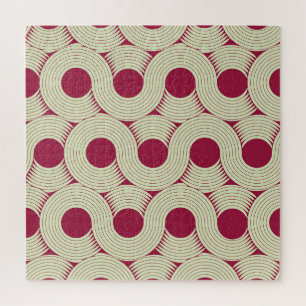 Moebius Stripe: Infinite Red-Green Tile Jigsaw Puzzle