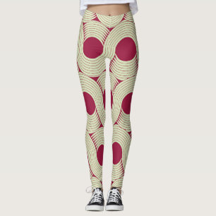 Moebius Stripe: Infinite Red-Green Tile Leggings