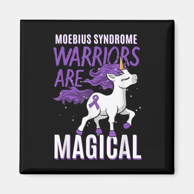 Moebius Syndrome Warrior Unicorn Mobius Facial Par Magnet (Front)