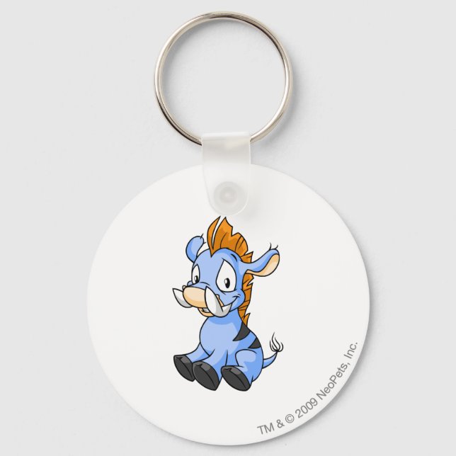 Moehog Blue Keychain (Front)