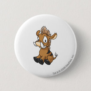 Moehog Brown 2 Inch Round Button