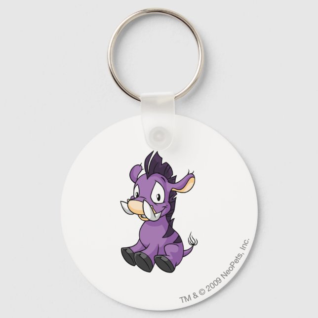 Moehog Purple Keychain (Front)