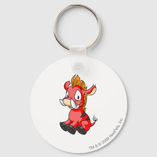 Moehog Red Keychain (Front)