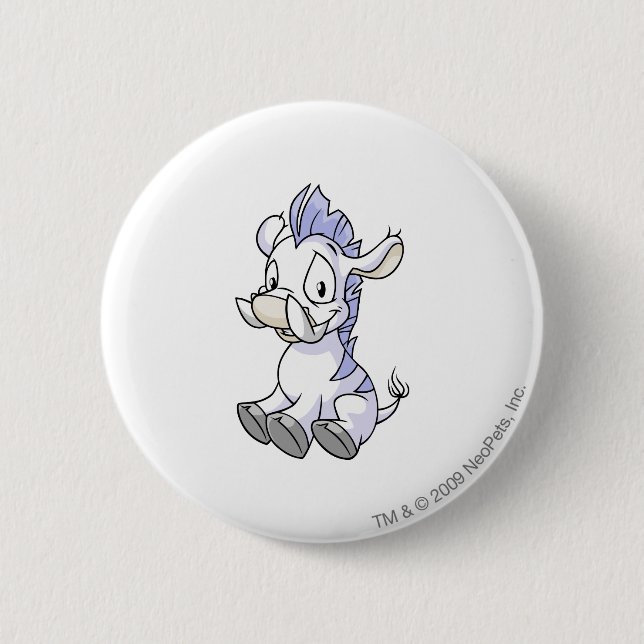 Moehog White 2 Inch Round Button (Front)