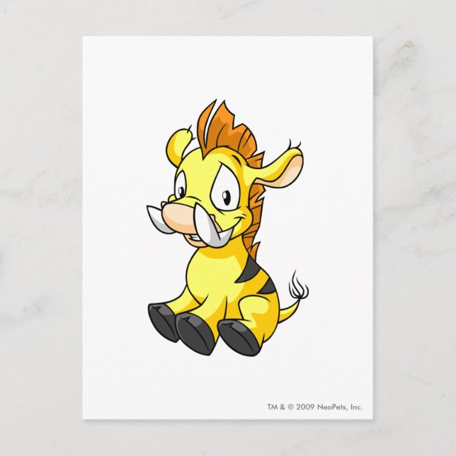 Moehog Yellow Postcard (Front)