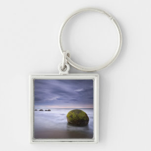 Moeraki Boulders Sunrise Seascape Keychain