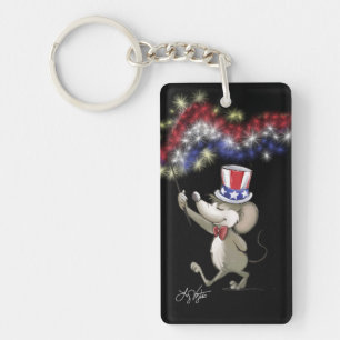 Moe's Happy 4th Of July Night Keychain