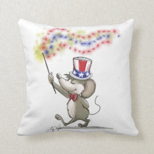 Moe's Happy 4th of July Throw Pillow