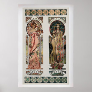 Moet Chandon by Alphonse Mucha Vintage Poster