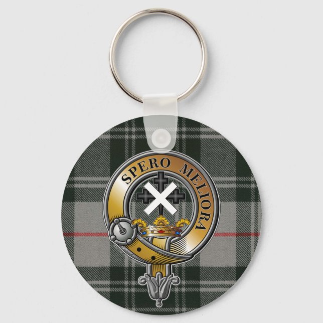 Moffat Tartan & Badge Keychain (Front)