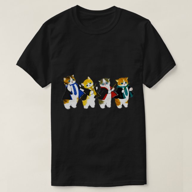 mofusand funny four cats  1 T-Shirt (Design Front)