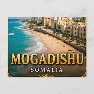 Mogadishu Indian Ocean and Historic Lighthouse Postcard