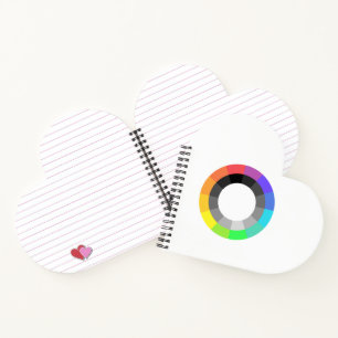 MOGAI Spiral Heart-Shaped Notebook