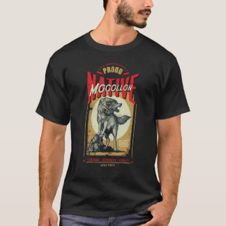 Mogollon Native American Indian Born Wolf Spirit R T-Shirt