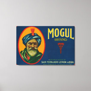 Mogul Lemon LabelSan Fernando, CA Canvas Print