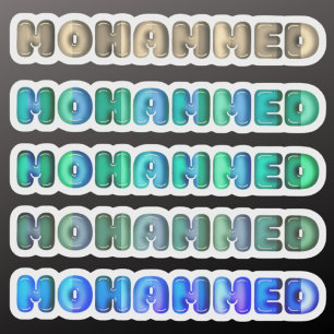 Mohammed baby boy name kawaii 3d optic kids 