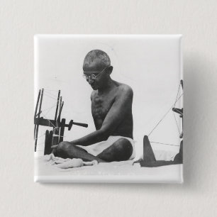 Mohandas Karamchand Gandhi 2 Inch Square Button