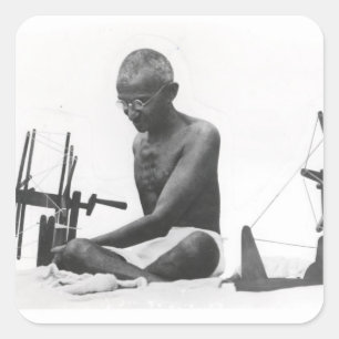 Mohandas Karamchand  Gandhi Square Sticker