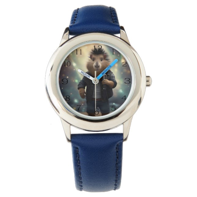 "Mohawk Capybara: Rockin' the River!" Watch (Front)