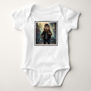 Mohawk Capybara Rockstar, Baby Bodysuit