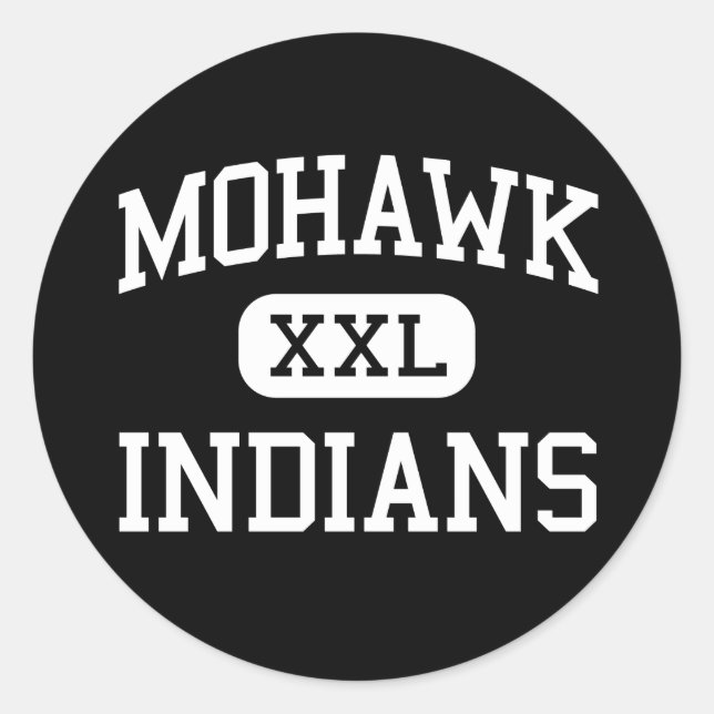 Mohawk - Indians - High School - Marcola Oregon Classic Round Sticker (Front)