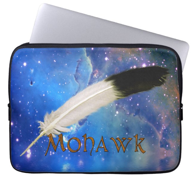 MOHAWK Nation & Feather Space Laptop Sleeve (Front)