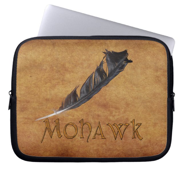 MOHAWK Native American Feather Laptop Sleeve (Front)