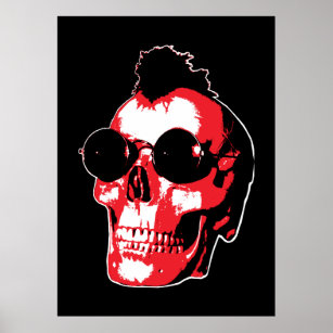 Mohawk Skull - Rock’n’Roll Poster